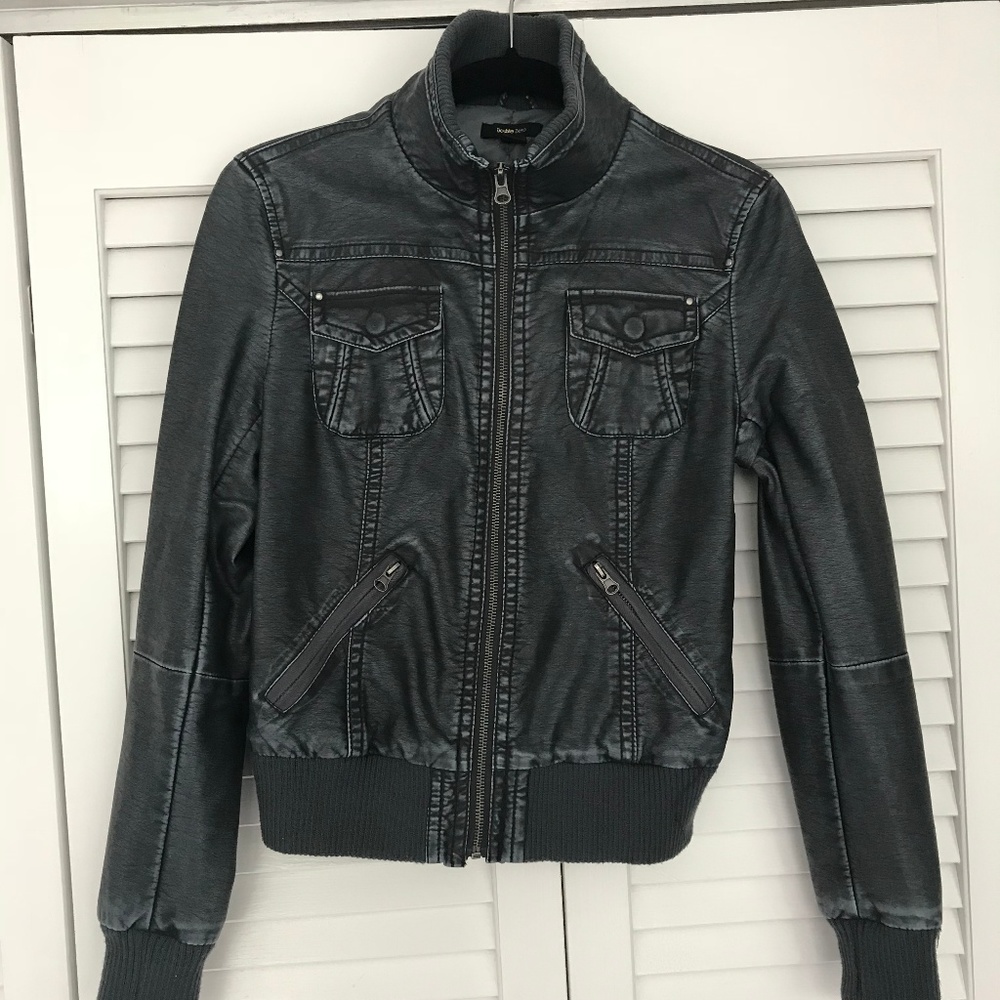 Double Zero Faux Leather Jacket